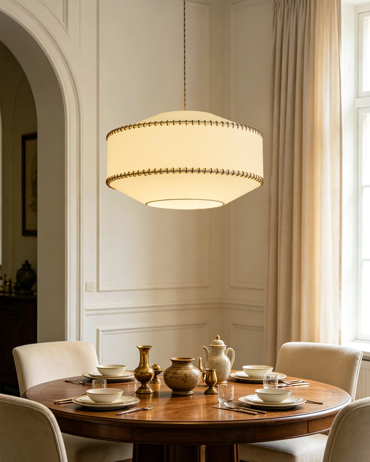 Seamwick Curated Solid Brass Pendant Light – handcrafted surface texture