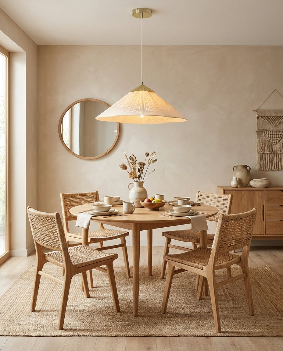 Iron & Glass craftsmanship detail on Seretta Curated Iron & Glass Pendant Light