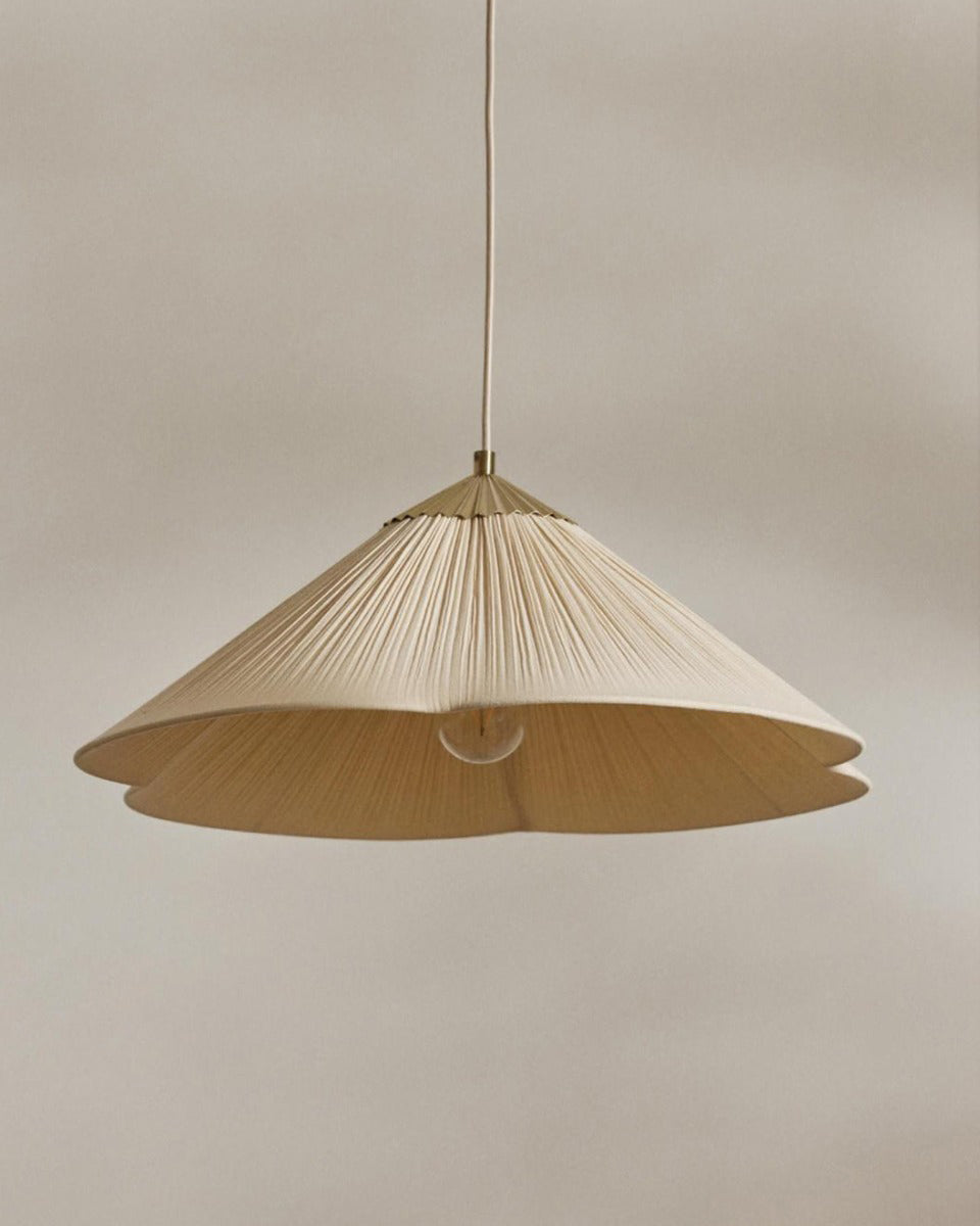 Seretta Curated Iron & Glass Pendant Light – full fixture elevation view