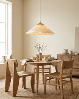 Seretta Curated Iron & Glass Pendant Light – architectural ceiling profile