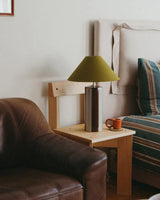 Sienvale Curated Iron & Glass Table Lamp – illuminated warm ambiance setting