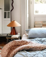 Sienvale Curated Iron & Glass Table Lamp – spatial dining room perspective