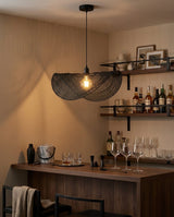 Sinuvera Curated Iron & Glass Pendant Light – spatial dining room perspective