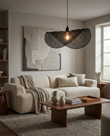Sinuvera Curated Iron & Glass Pendant Light – architectural ceiling profile