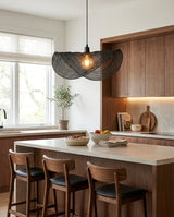 Sinuvera Curated Iron & Glass Pendant Light – dimensional scale reference