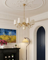 Solvienne Curated Solid Brass Chandelier – macro detail view