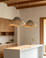 Solviera Curated Solid Hardwood Pendant Light – structural canopy joint detail