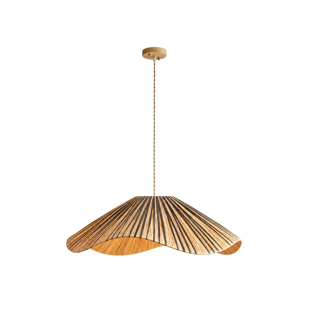 Solviera Curated Solid Hardwood Pendant Light – Model A Dia 60cm x H 20cm  ∅ 23.6 x H 7. finish configuration
