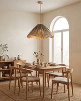 Solviera Curated Solid Hardwood Pendant Light – architectural ceiling profile