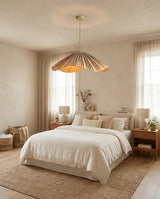 Solviera Curated Solid Hardwood Pendant Light – handcrafted surface texture
