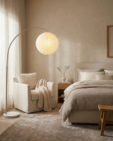 Soralen Floor Curated Finished Iron Floor Lamp installed in residential dining space