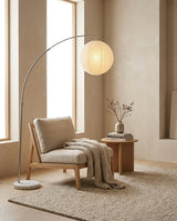 Soralen Floor Curated Finished Iron Floor Lamp – handcrafted surface texture