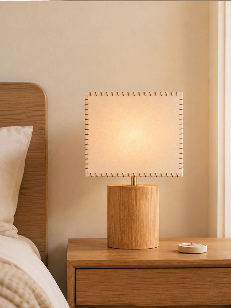 Sorella Curated Solid Hardwood Table Lamp – dimensional scale reference