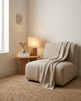 Sorella Curated Solid Hardwood Table Lamp – macro detail view