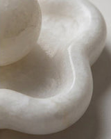 Star Alabaster Curated Alabaster Wall Sconce – side angled contour profile