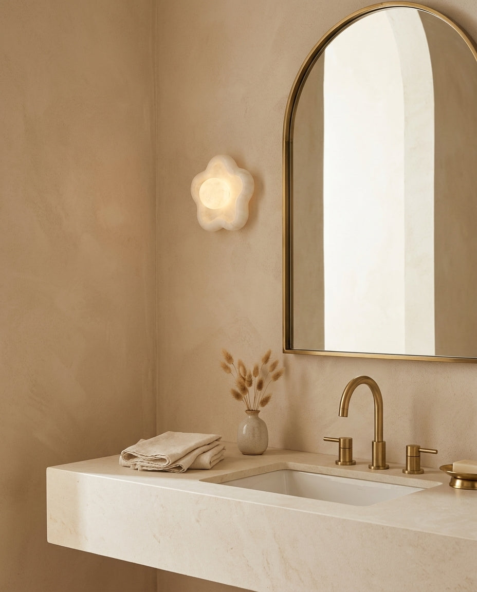 Star Alabaster Curated Alabaster Wall Sconce