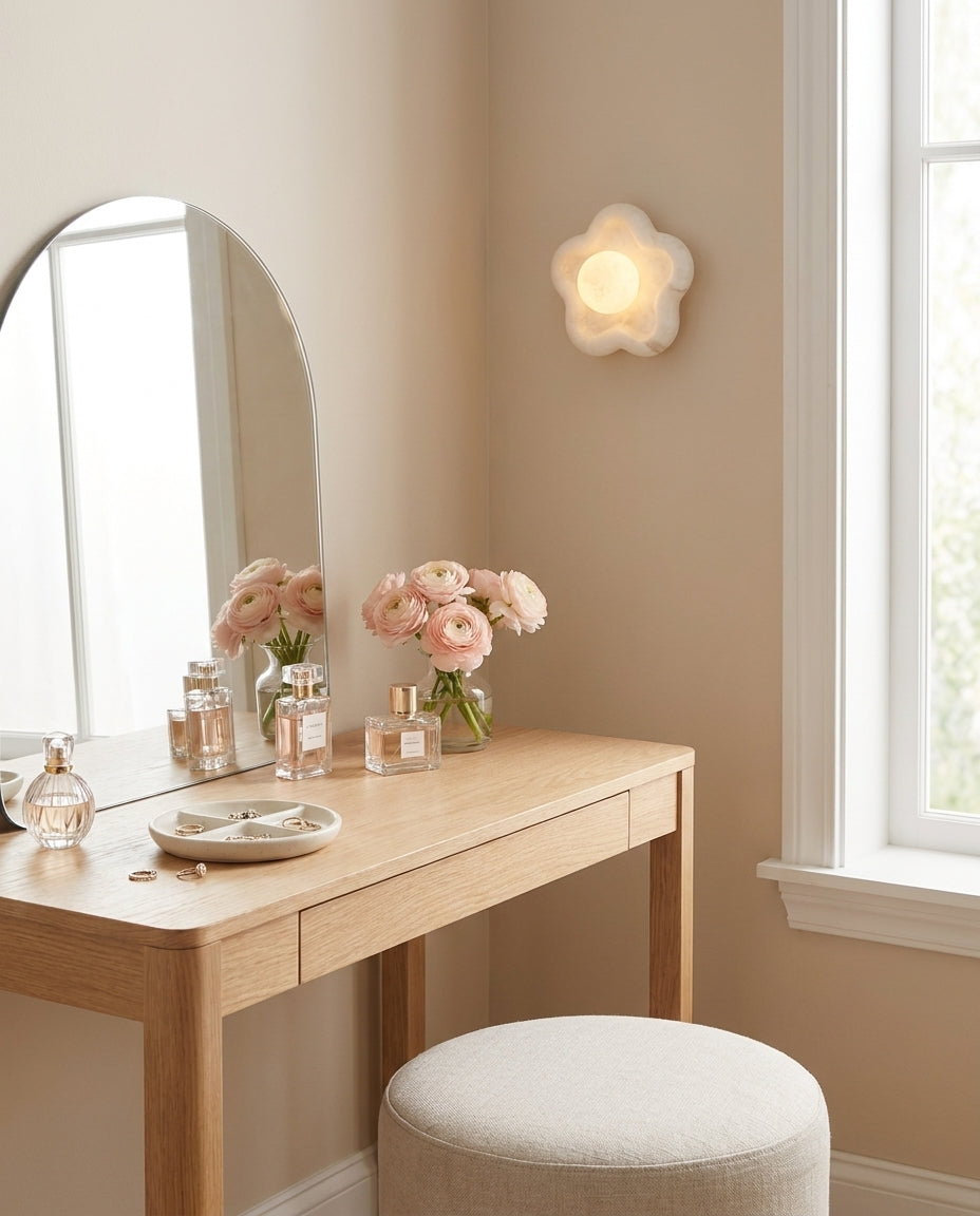 Star Alabaster Curated Alabaster Wall Sconce – structural canopy joint detail