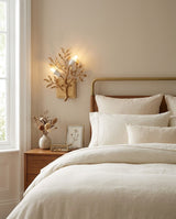 Sylvara Curated Solid Brass Wall Sconce – macro detail view