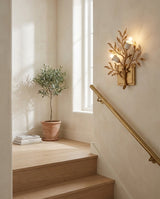 Sylvara Curated Solid Brass Wall Sconce – dimensional scale reference