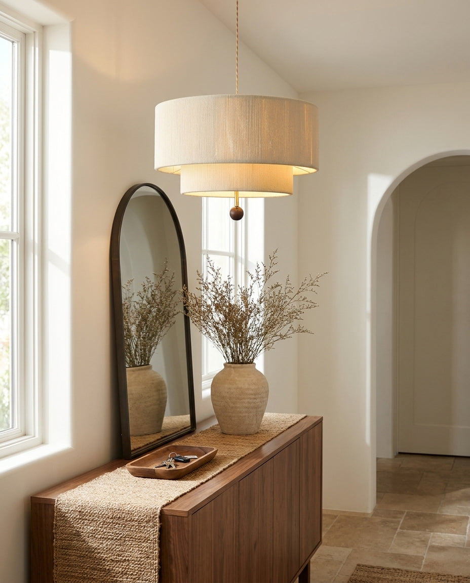 Tandemere Curated Iron & Glass Pendant Light – architectural ceiling profile