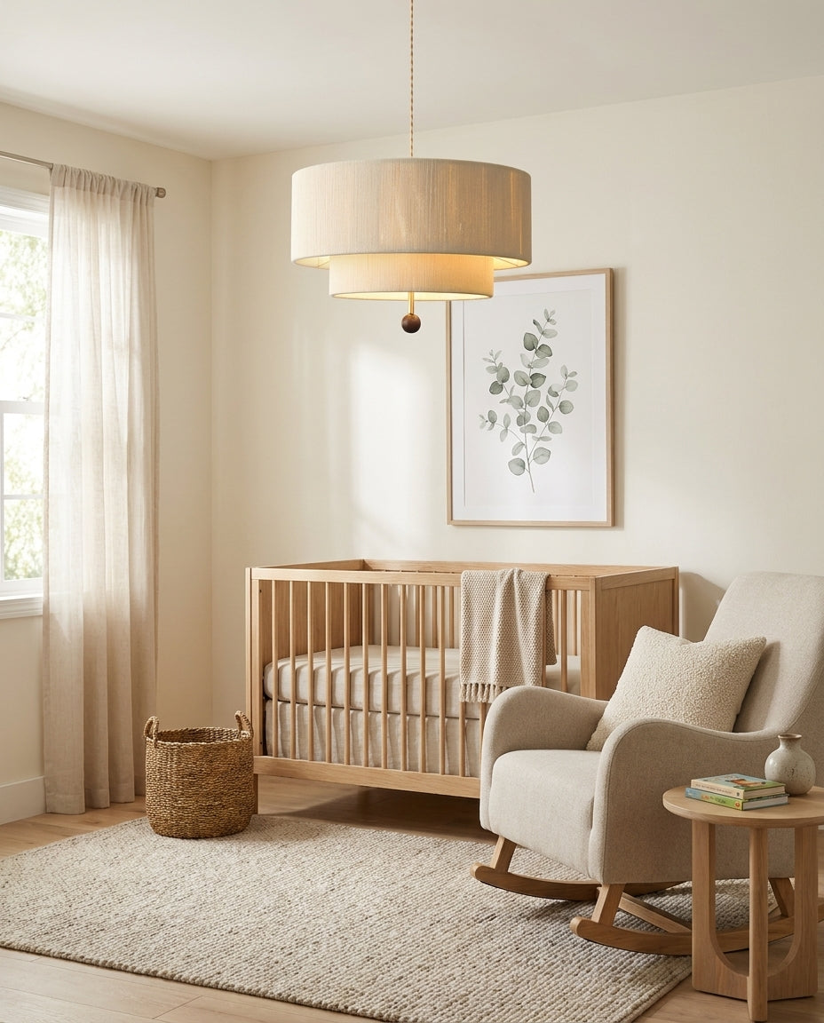 Tandemere Curated Iron & Glass Pendant Light – dimensional scale reference