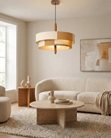 Tesselle Curated Iron & Glass Pendant Light – structural canopy joint detail