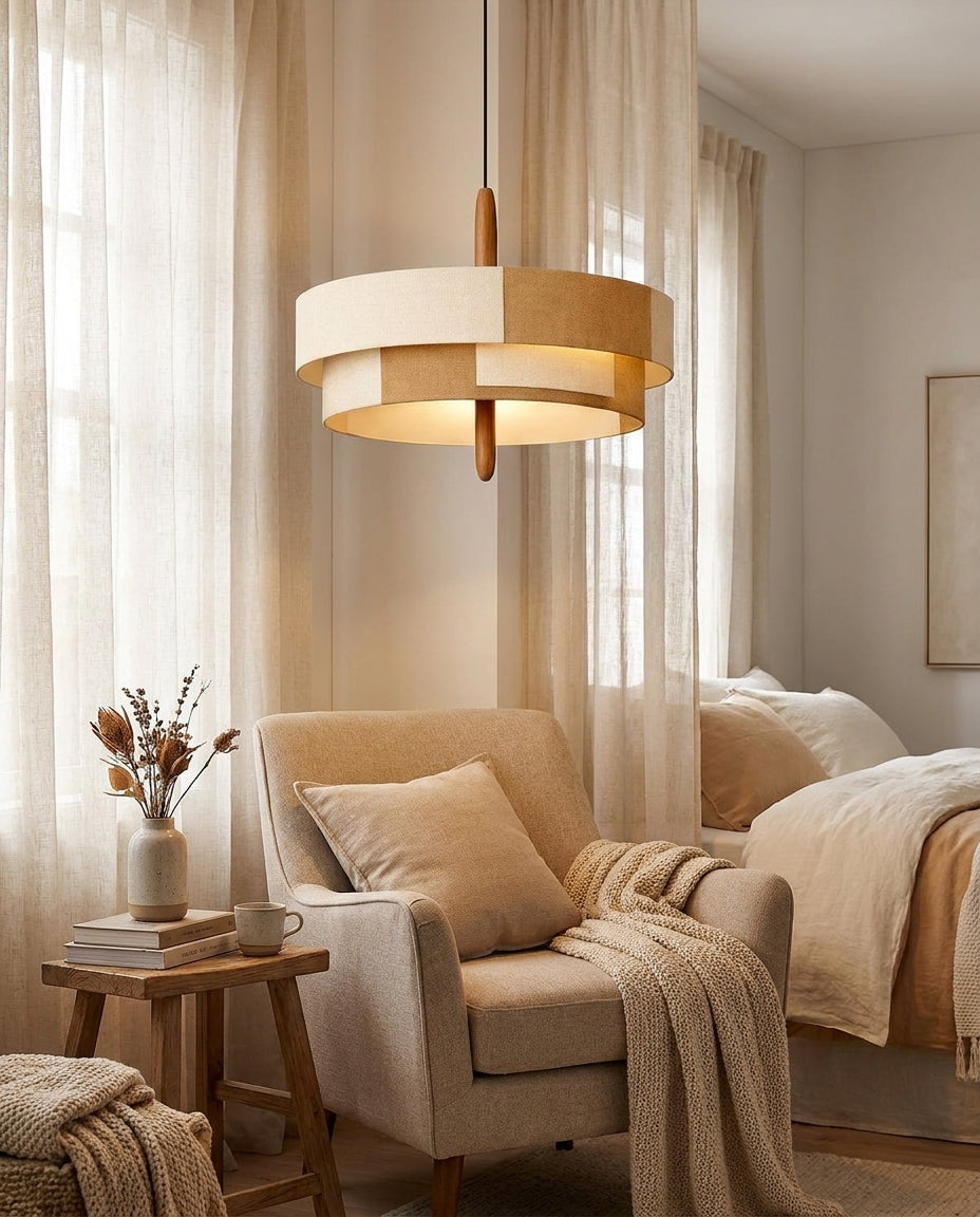 Tesselle Curated Iron & Glass Pendant Light – dimensional scale reference