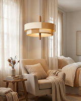 Tesselle Curated Iron & Glass Pendant Light – dimensional scale reference