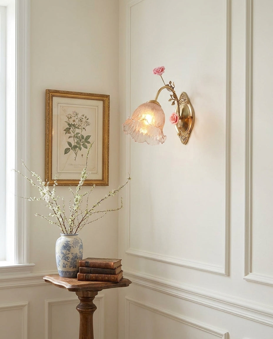 Thornmere Curated Mouth-Blown Frosted Glass Wall – handcrafted surface texture