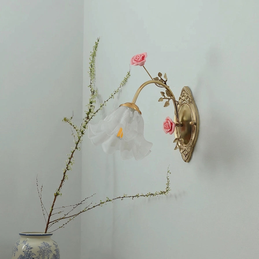 Thornmere Curated Mouth-Blown Frosted Glass Wall – side angled contour profile