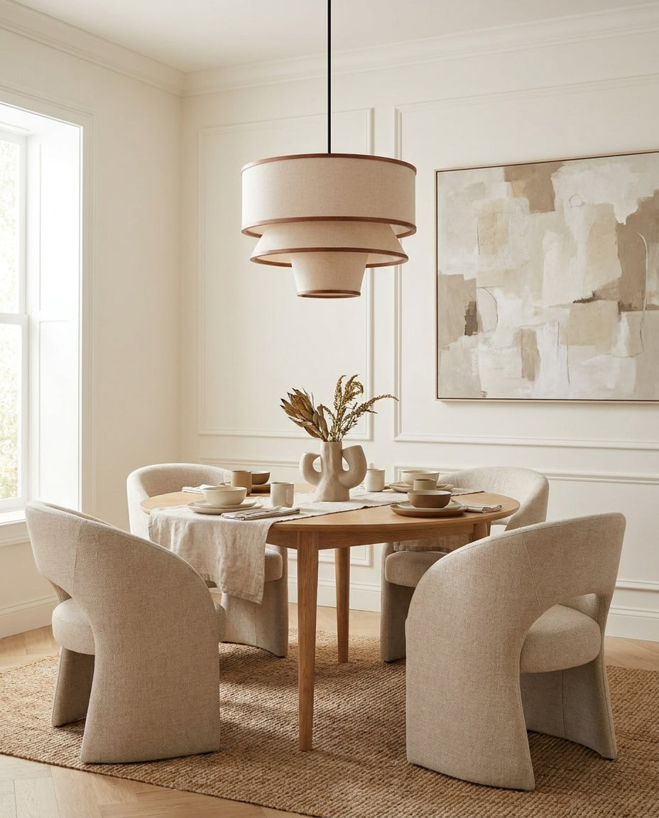 Iron & Glass craftsmanship detail on Tierova Curated Iron & Glass Pendant Light