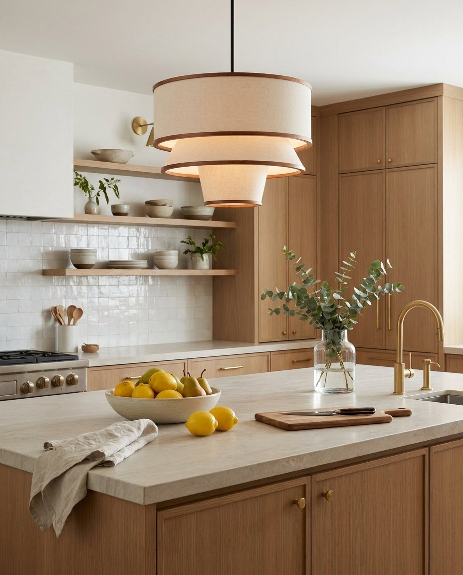 Tierova Curated Iron & Glass Pendant Light
