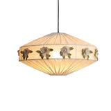Trellisia Curated Iron & Glass Pendant Light – Dia 80cm x H 36cm  ∅ 31.5 x H 14.1 finish configuration