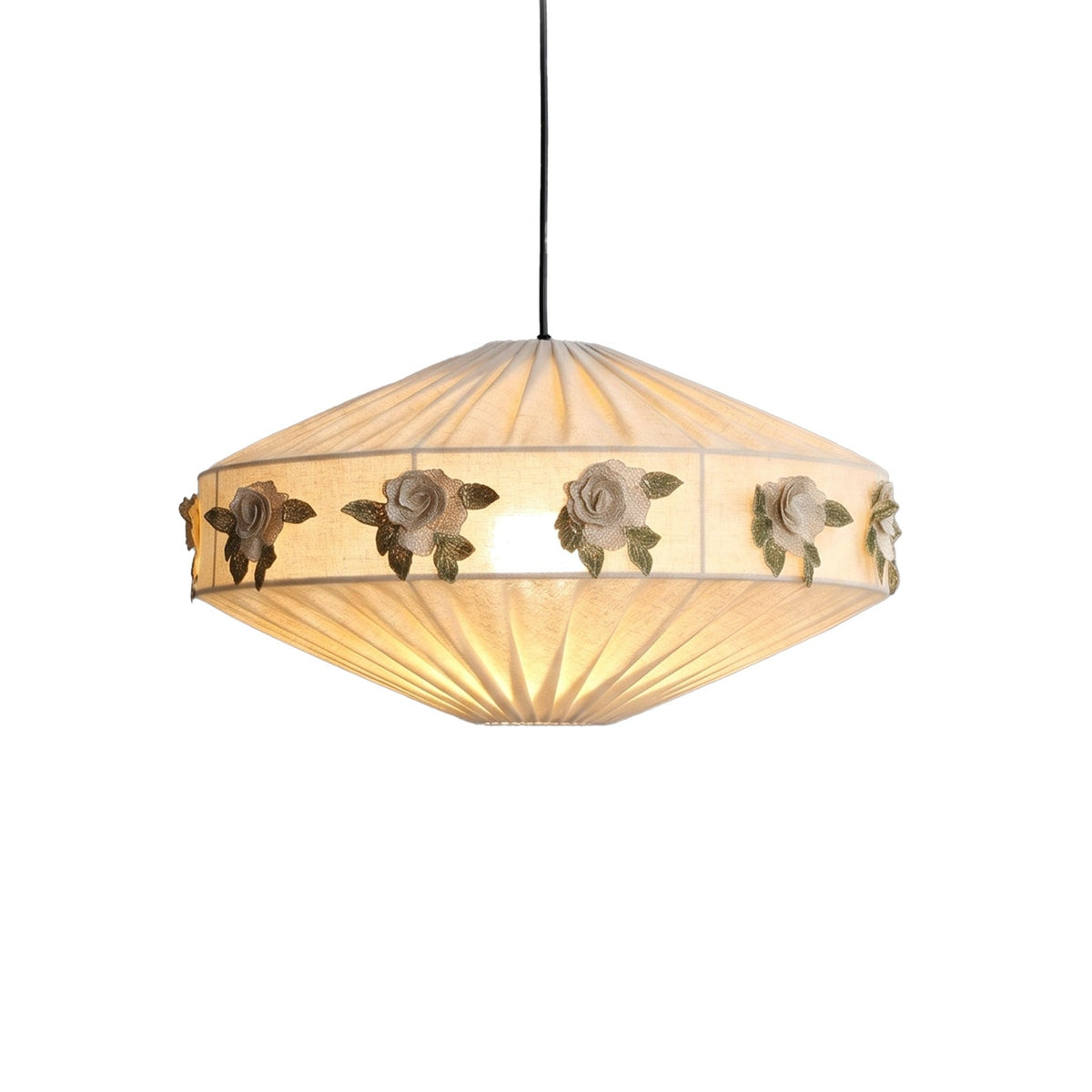 Trellisia Curated Iron & Glass Pendant Light – Dia 60cm x H 27cm  ∅ 23.6 x H 10.6 finish configuration