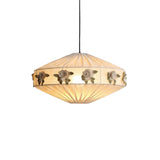 Trellisia Curated Iron & Glass Pendant Light – Dia 50cm x H 23cm  ∅ 19.6 x H 9.05 finish configuration