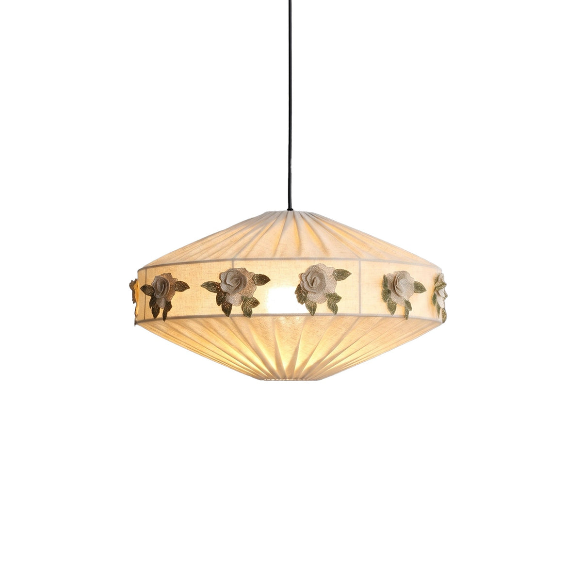 Trellisia Curated Iron & Glass Pendant Light – Dia 40cm x H 18cm  ∅ 15.7 x H 7.08 finish configuration