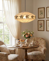 Trellisia Curated Iron & Glass Pendant Light – architectural ceiling profile