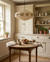 Trellisia Curated Iron & Glass Pendant Light – handcrafted surface texture