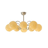Valeria Curated Mouth-Blown Frosted Glass Chande – 8 Heads Dia 86cm x H 37cm  ∅ 33.8 x H 14 finish configuration