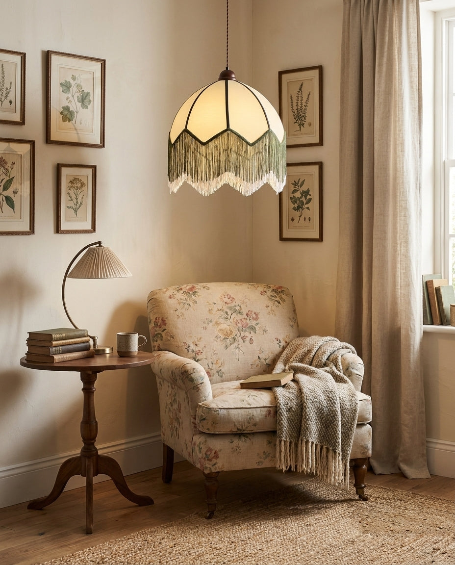 Iron & Glass craftsmanship detail on Veliane Curated Iron & Glass Pendant Light