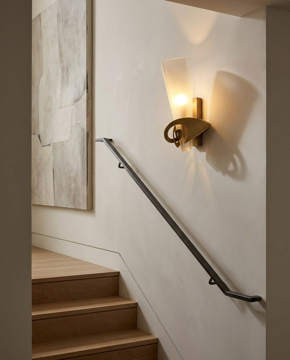 Velion Curated Mouth-Blown Frosted Glass Wall Sc – architectural ceiling profile