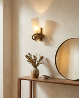Mouth-Blown Frosted Glass craftsmanship detail on Velion Curated Mouth-Blown Frosted Glass Wall Sc