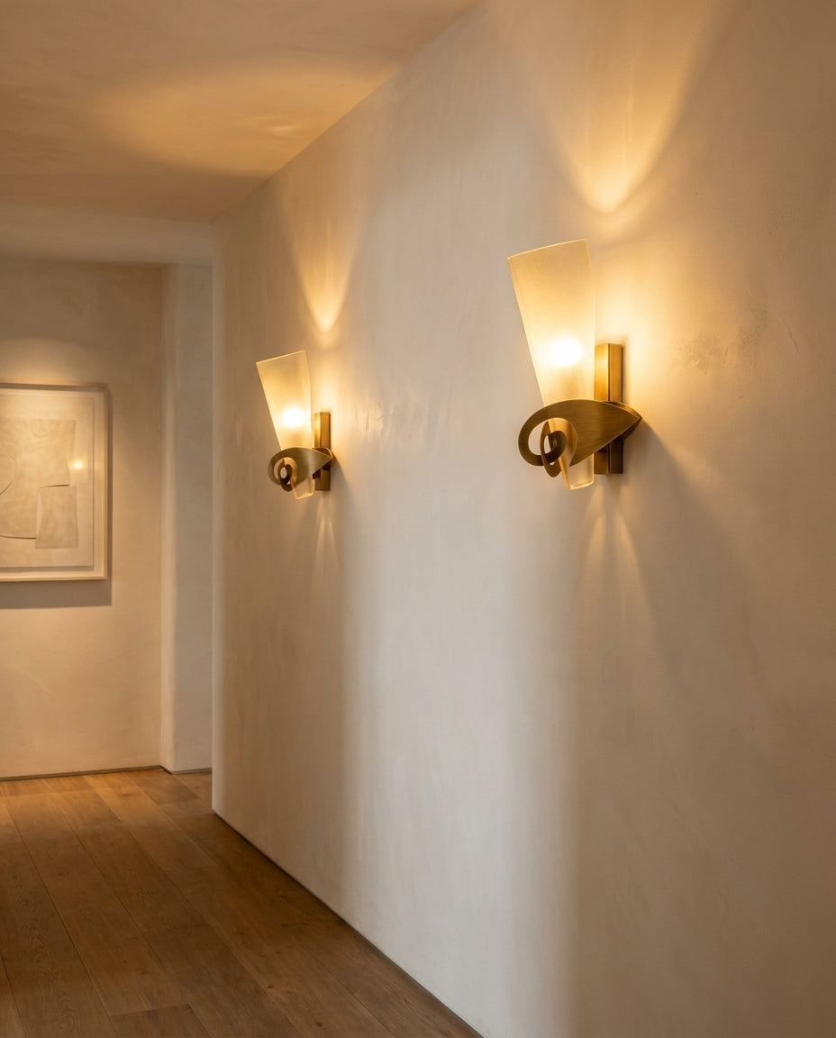Velion Curated Mouth-Blown Frosted Glass Wall Sc