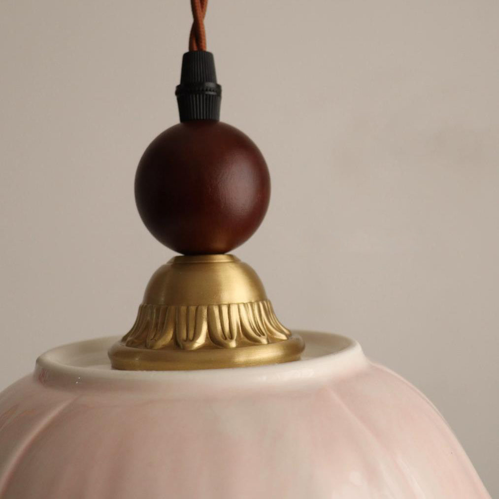 Velmira Curated Solid Brass Pendant Light – macro detail view #1