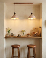 Velmira Curated Solid Brass Pendant Light – illuminated warm ambiance setting