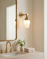 Velmont Curated Mouth-Blown Frosted Glass Wall S – dimensional scale reference