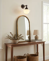 Mouth-Blown Frosted Glass craftsmanship detail on Velmont Curated Mouth-Blown Frosted Glass Wall S