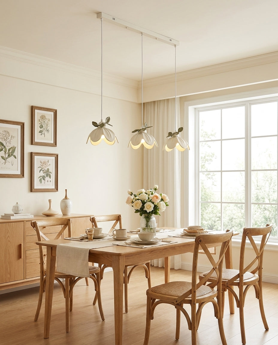Verdalia Curated Hand-Thrown Ceramic Pendant Lig – full fixture elevation view