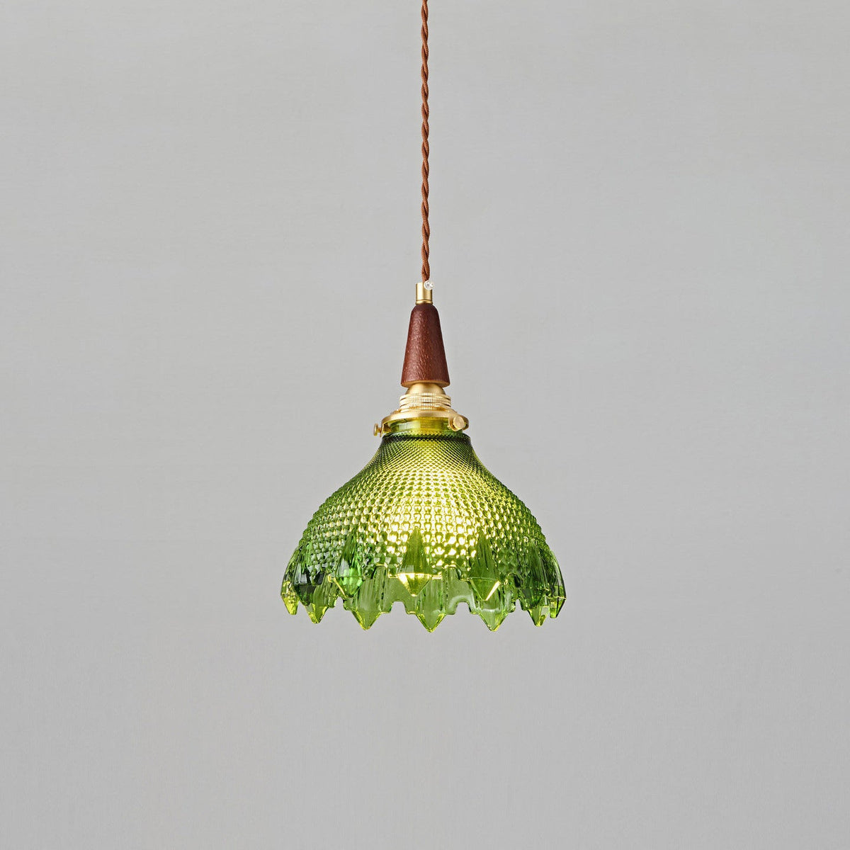 Verdane Curated Mouth-Blown Frosted Glass Pendan – unlit natural material contrast