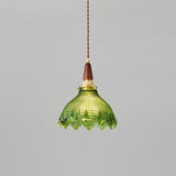 Verdane Curated Mouth-Blown Frosted Glass Pendan – unlit natural material contrast